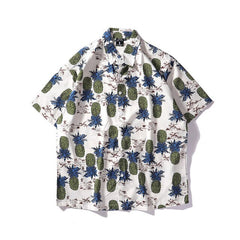 Mens Streetwear Hipster Full Pattern Printed Short Sleeve Shirts Hip Hop Harajuku Hawaiian Shirt Casual Loose Shirt | Vimost Shop.