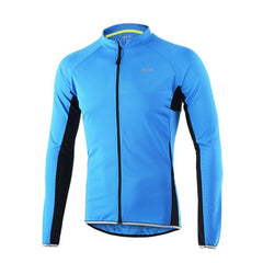 Men Cycling Jersey Long Sleeves Full Zipper MTB Bike Shirt Biking Bicycle jerseys Reflective Slim Fit Ultra-Soft