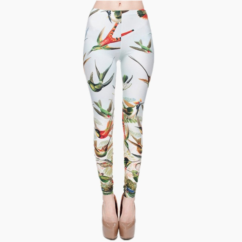 High Quality Birds of Paradise 3D Printing Women Legging Casual Pants Trousers Elasticity Leggings | Vimost Shop.