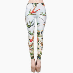 High Quality Birds of Paradise 3D Printing Women Legging Casual Pants Trousers Elasticity Leggings | Vimost Shop.