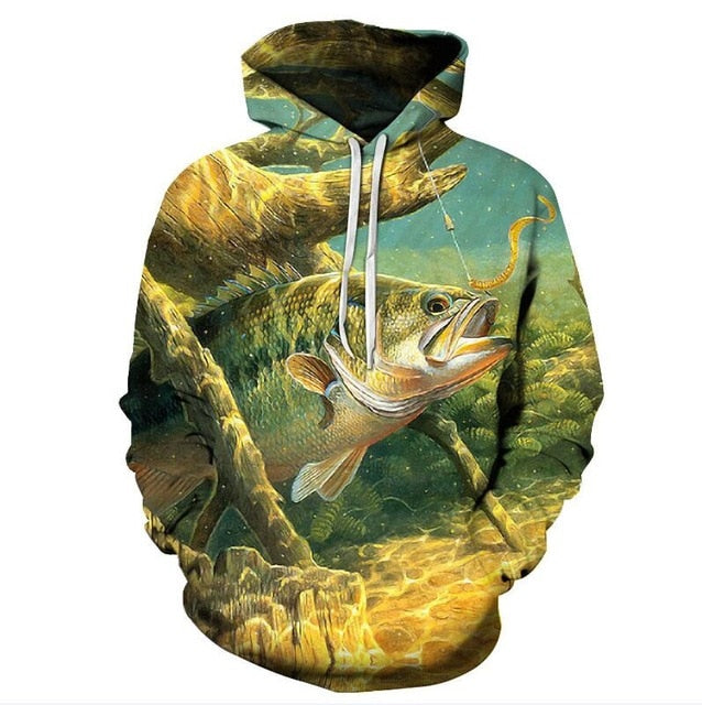 3D Tropical Fish Funny Hoodies For Fishinger Fisherman Men Women Long Sleeve Hoody Sweatshirts Hooded Streetwear Hip Hop Jackets | Vimost Shop.