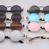 Fashion gothic sunglasses women men brand designer vintage pink metal punk vapor round sun glasses retro shades | Vimost Shop.