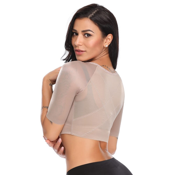 Women Upper Arm Compression Sleeves Post Surgery Top Body Shaper Posture Corrector Crop Top Arm Shapers | Vimost Shop.