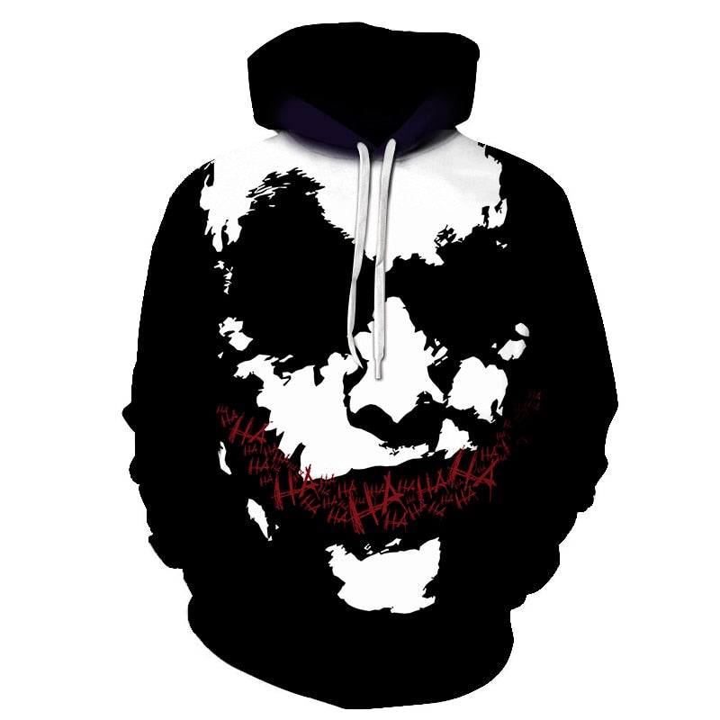joker 3D Print Sweatshirt Hoodies Men and women Hip Hop Funny Autumn Streetwear Hoodies Sweatshirt For Couples Clothes | Vimost Shop.